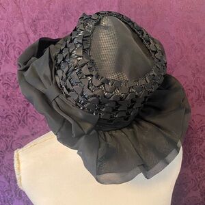 Vintage black summer bonnet
